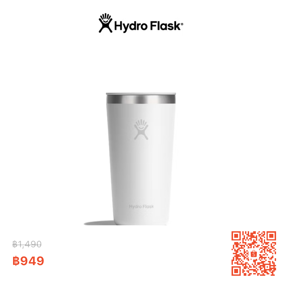 HYDRO FLASK แก้ว ALL AROUND TUMBLER 20 OZ แก้วสูญญากาศ เก็บความเย็น เก็บความร้อน เก็บอุณหภูมิ ของแท้